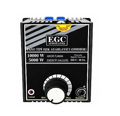 10000W Akkor Flm.(5000W Halojen-Endüktif) Monofaze Pano Tipi Işık Ayarlayıcı Dimmer - 1