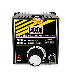 2000W Akkor Flm.(1000W Halojen-Endüktif) Monofaze Pano Tipi Işık Ayarlayıcı Dimmer