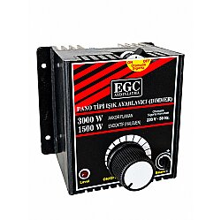 3000W Akkor Flm.(1500W Halojen-Endüktif) Monofaze Pano Tipi Işık Ayarlayıcı Dimmer - 3