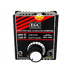 3000W Akkor Flm.(1500W Halojen-Endüktif) Monofaze Pano Tipi Işık Ayarlayıcı Dimmer