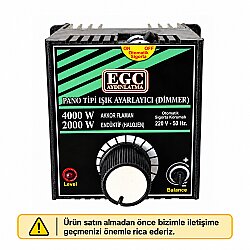 4000W Akkor Flm.(2000W Halojen-Endüktif) Monofaze Pano Tipi Işık Ayarlayıcı Dimmer - 2
