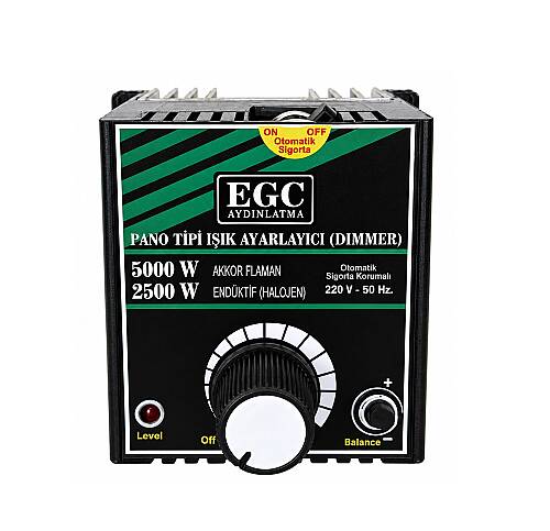 5000W Akkor Flm.(2500W Halojen-Endüktif) Monofaze Pano Tipi Işık Ayarlayıcı Dimmer - 1
