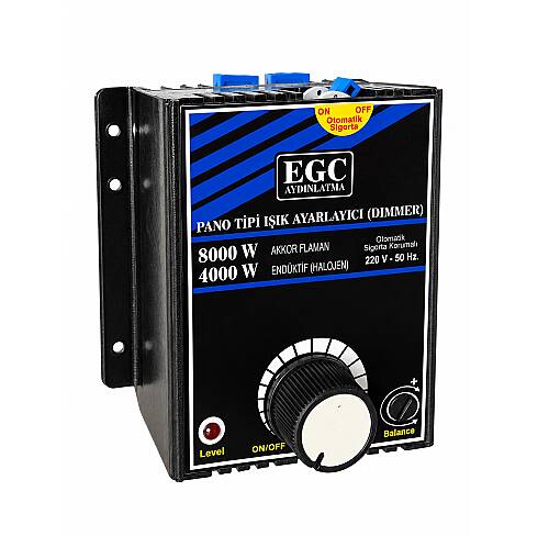 8000W Akkor Flm.(4000W Halojen-Endüktif) Monofaze Pano Tipi Işık Ayarlayıcı Dimmer - 3