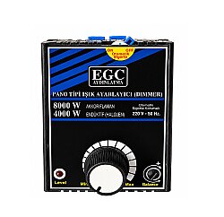 8000W Akkor Flm.(4000W Halojen-Endüktif) Monofaze Pano Tipi Işık Ayarlayıcı Dimmer