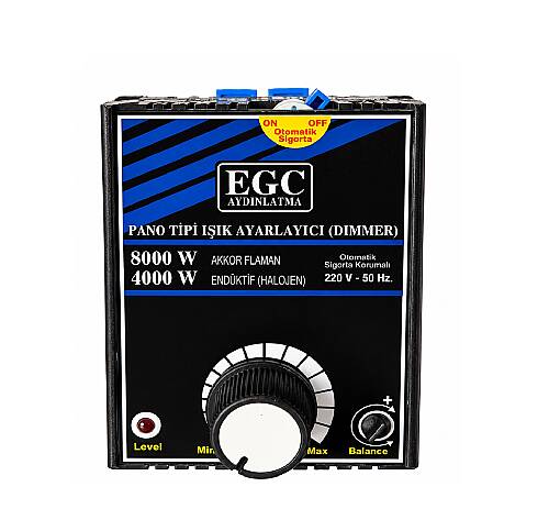 8000W Akkor Flm.(4000W Halojen-Endüktif) Monofaze Pano Tipi Işık Ayarlayıcı Dimmer - 1