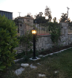Altıgen Plastik Direkli Bahçe Armatürü - Bahçe Lambası Siyah - 1