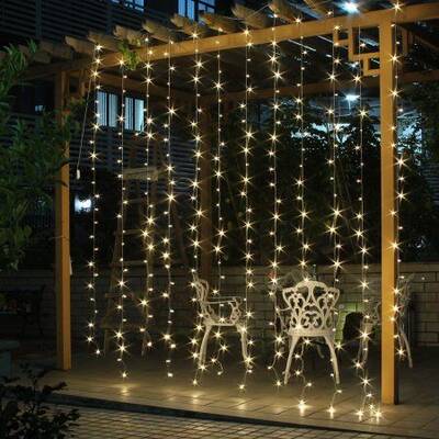 Güneş Enerjili 2x2 mt Perde Led Solarlı Peri Tel Led - 1