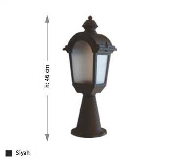 Set Üstü Fayton Fener Bahçe Aydınlatma Armatürü Siyah - 3