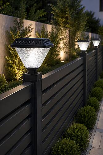 Solar PANJUR Çitler için Kare Tabanlı 30 Watt Güneş Enerjili Bahçe Aydınlatma (6X6CM) - 1