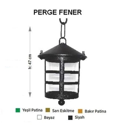 Zincirli Perge Fener Bahçe Aydınlatma Armatürü - 3