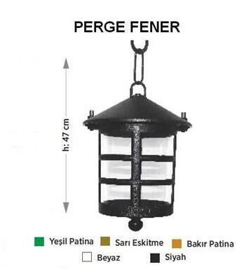 Zincirli Perge Fener Bahçe Aydınlatma Armatürü - 3